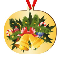 Wooden bauble for the Christmas tree