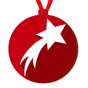 Wooden bauble for the Christmas tree