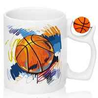 MUG HANDLE BALL FOR A BASKETBALL FAN BASKETBALL BASKETBALL PLAYER BASKET