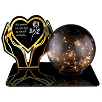 SOLAR LED CANDLE STATUETTE FOR CEMETERY GRAVE LARGE BALL
