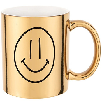 SMILE gold mirror mug