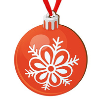 Wooden bauble for the Christmas tree