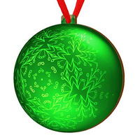 Wooden bauble for the Christmas tree