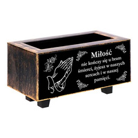 FLOWER POT FOR GRAVE ALL SAINTS CEMETERY HEART CROSS CANDLE