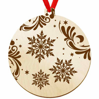 Wooden bauble for the Christmas tree