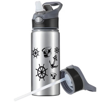 MUG SPORTS BOTTLE WATER BOTTLE WITH STRAW WITH HANDLE SURVIVAL