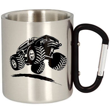 OFFROAD METAL TOURIST MUG WITH CARABINER