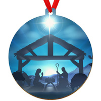 Wooden bauble for the Christmas tree