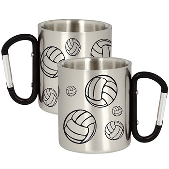 METAL MUG FOR A VOLLEYBALL PLAYER