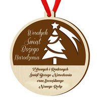 Wooden bauble for the Christmas tree