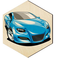 WOODEN DECORATIVE PANEL FOR A WALL HEXAGON