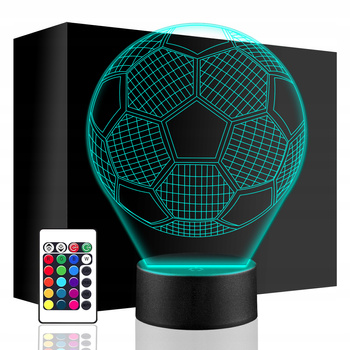 FOOTBALL 3D LED NIGHT LAMP footballer + REMOTE