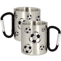 METAL MUG FOR A FOOTBALL PLAYER