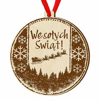 Wooden bauble for the Christmas tree