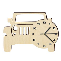 WOODEN WALL CLOCK CAR FOR A CHILD
