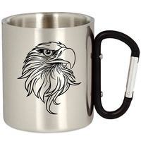 METAL TOURIST MUG WITH CARABINER