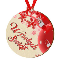Wooden bauble for the Christmas tree