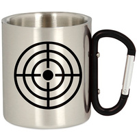 SURVIVAL METAL TOURIST MUG WITH CARABINER