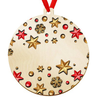 Wooden bauble for the Christmas tree