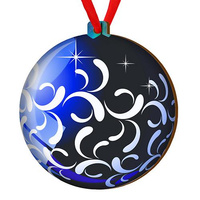Wooden bauble for the Christmas tree