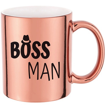 BOSS MAN pink mirror mug