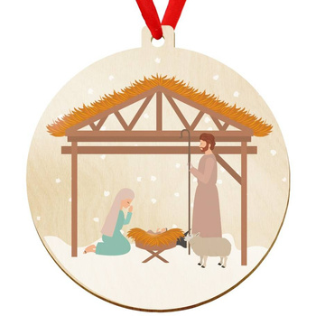 Wooden bauble for the Christmas tree