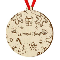 Wooden bauble for the Christmas tree