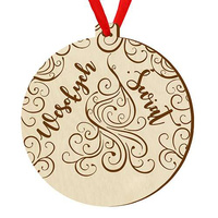 Wooden bauble for the Christmas tree