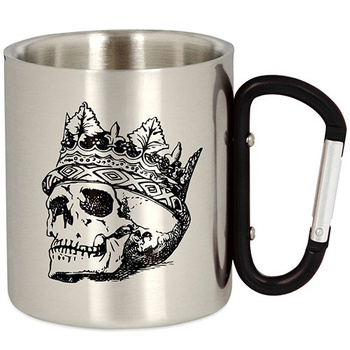 METAL TOURIST MUG WITH CARABINER