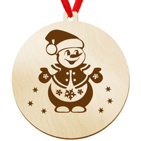 Wooden bauble for the Christmas tree