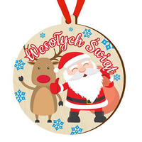 Wooden bauble for the Christmas tree