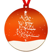 Wooden bauble for the Christmas tree