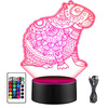 LAMPKA NOCNA LED KAPIBARA MANDALA 3D + PILOT