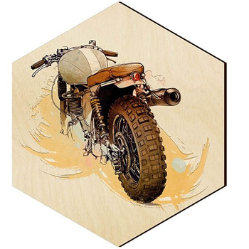 WOODEN DECORATIVE PANEL FOR A WALL HEXAGON