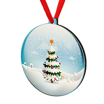 Wooden bauble for the Christmas tree