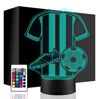 NIGHT LAMP FOOTBALL PLAYER BALL CUTS 3D LED + REMOTE CONTROL