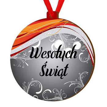 Wooden bauble for the Christmas tree