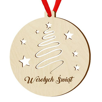 Wooden bauble for the Christmas tree