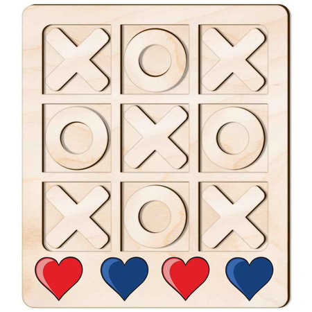 TIC TACK TOE GAME HEART HEARTS