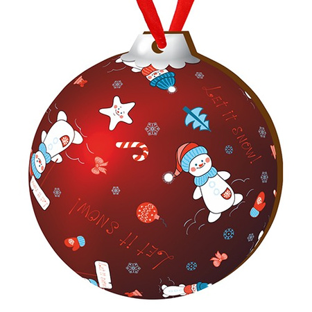 Wooden bauble for the Christmas tree