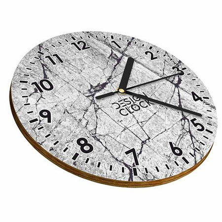  WALL CLOCK, WOODEN, LOFT, CONCRETE