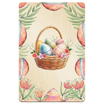 WOODEN CHRISTMAS CARD FOR EASTER