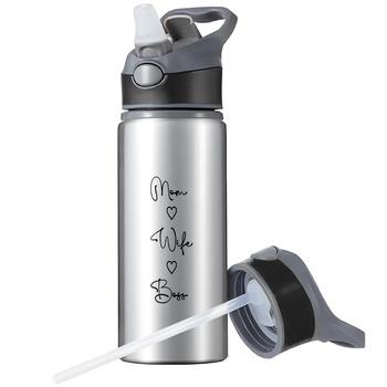 MUG SPORTS BOTTLE WATER BOTTLE WITH STRAW WITH HANDLE SURVIVAL