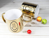 SMILE gold mirror mug