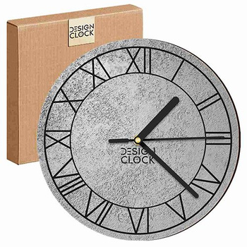 WALL CLOCK, WOODEN, LOFT, CONCRETE