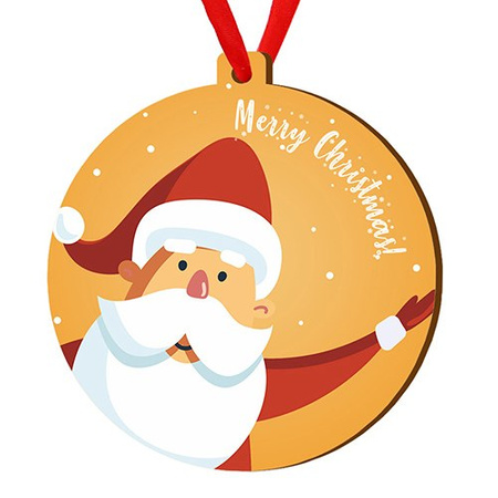 Wooden bauble for the Christmas tree