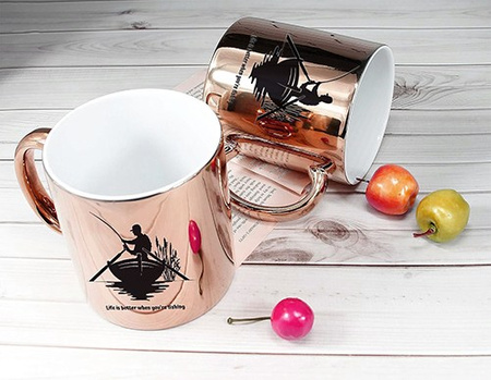 FISHING pink mirror mug