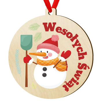 Wooden bauble for the Christmas tree