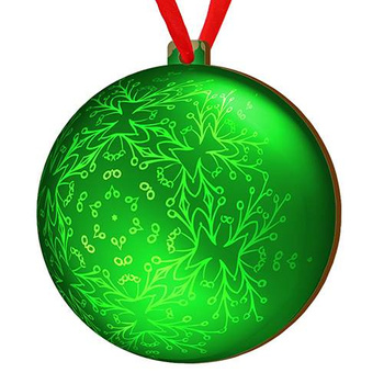 Wooden bauble for the Christmas tree