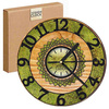 WALL CLOCK WOODEN NATURE GRASS